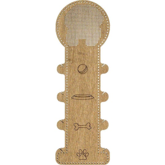 Wonderland Crafts Dog Embroidery Blank Wood Organizer